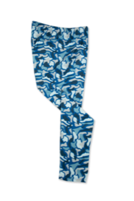 Hot Chillys Youth Velvet Fleece Pant (23/24) Blue Abstract Camo Blc