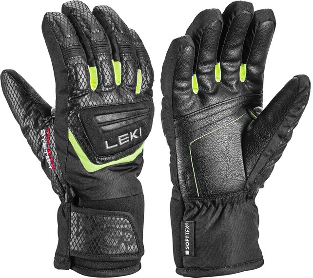 Leki Wcr Team 3D Jr Glove (25/26) Black/Ice Lemon