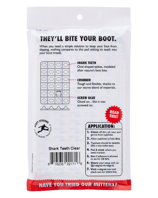 Crab Grab Shark Teeth (25/26) Clear