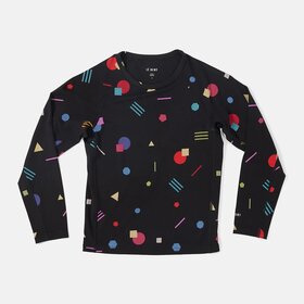 Le Bent Kids Confetti Midweight Raglan (24/25) Black - 965