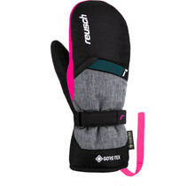 Reusch Alpine Ski Junior Mitten, Flash Gore-Tex (25/26) Black-Blk Melange-Pnk Glo-7771