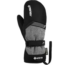 Reusch Alpine Ski Junior Mitten, Flash Gore-Tex (25/26) Black-Black Melange-7721