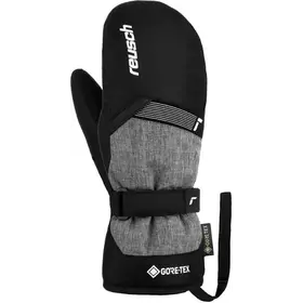 Reusch Alpine Ski Junior Mitten, Flash Gore-Tex (25/26) Black-Black Melange-7721