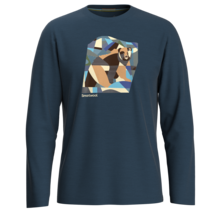 Smartwool Bear Country Graphic Long Sleeve Tee (23/24) Twilight Blue-G74