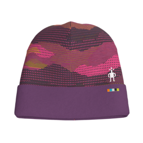 Smartwool Kids Thermal Merino Reversible Cuffed Beanie (23/24) Purple Iris Mtn Scape-M21