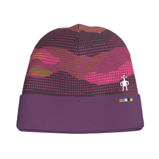 Smartwool Kids Thermal Merino Reversible Cuffed Beanie (23/24) Purple Iris Mtn Scape-M21