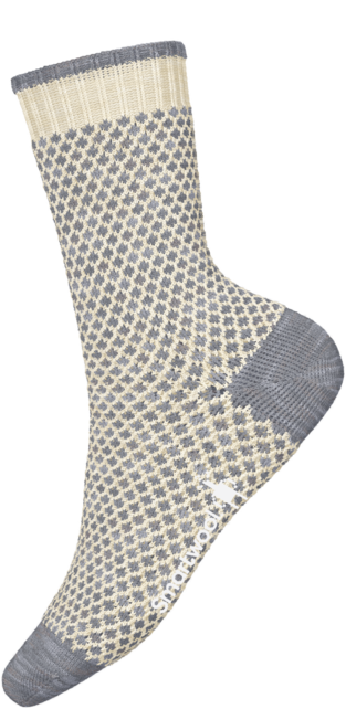 Smartwool Women's Everyday Cozy Popcorn Polka Dot Crew Socks (26/27) Natural