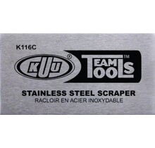 Kuu Stainless Steel Scrapers (Alpine & Snowboard) For Base Repair 4.5" X 2.5" (22/23) Stainless