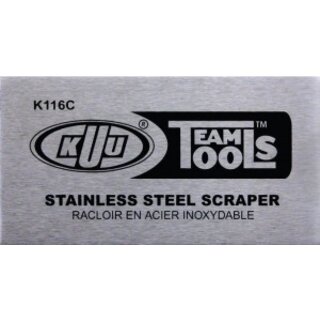 Kuu Stainless Steel Scrapers (Alpine & Snowboard) For Base Repair 4.5" X 2.5" (22/23) Stainless