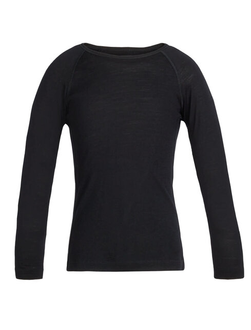 Icebreaker Kids Merino 200 Oasis LS Crewe (25/26) Black-1 Icebreaker Kids Merino 200 Oasis LS Crewe (25/26) Black-1
