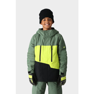 686 Boys' Geo Insulated Jacket (24/25) Cypress Lime Colorblock-Clcb