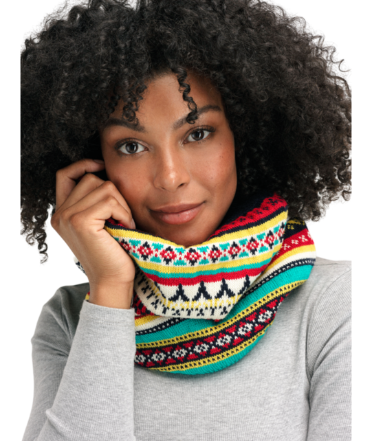 Dale Of Norway Utsira Tubular Scarf (25/26) Marine Redrose Offwhite One size