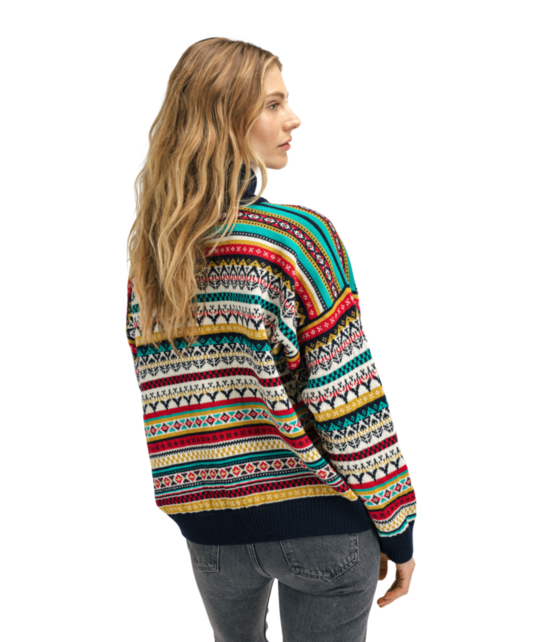 Dale Of Norway Utsira Feminine Sweater (25/26) Marine Offwhite Raspberry