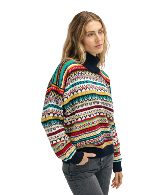 Dale Of Norway Utsira Feminine Sweater (25/26) Marine Offwhite Raspberry