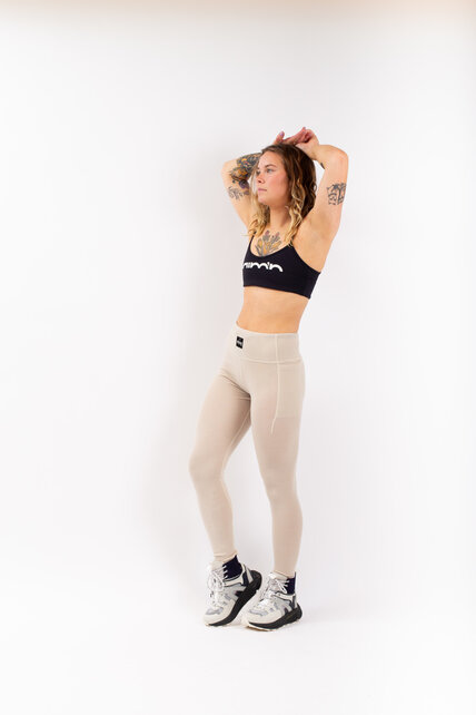 Eivy Pocket Wool Rib Tights (24/25) Faded Cloud