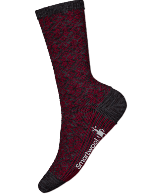 Smartwool Everyday Traditional Snowflake Crew Socks (25/26) Tibetan Red-A25 Smartwool Everyday Traditional Snowflake Crew Socks (25/26) Tibetan Red-A25