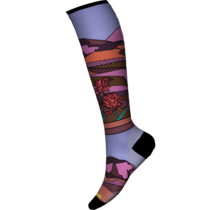 Smartwool Women's Ski Zero Cushion Floral Field Print Otc Socks (25/26) Picante-J33