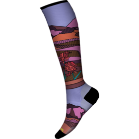 Smartwool Women's Ski Zero Cushion Floral Field Print Otc Socks (25/26) Picante-J33