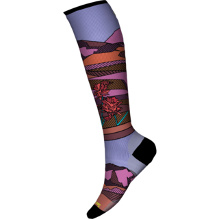 Smartwool Women's Ski Zero Cushion Floral Field Print Otc Socks (25/26) Picante-J33