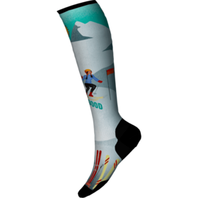 Smartwool Womens Ski Targeted Cushion Snow Bunny Print Otc Socks (25/26) Capri-810