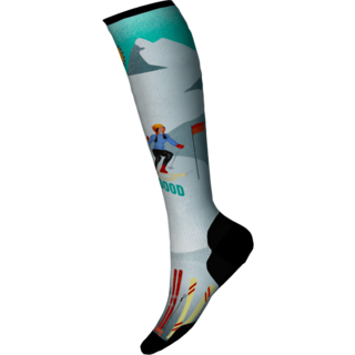 Smartwool Womens Ski Targeted Cushion Snow Bunny Print Otc Socks (25/26) Capri-810