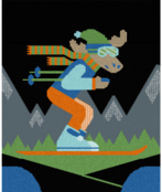 Smartwool Kids' Wintersport Full Cushion Mountain Moose Otc Socks (25/26) Black-001