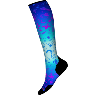 Smartwool Ski Targeted Cushion Nature Doodles Print Otc Socks (24/25) Capri-810