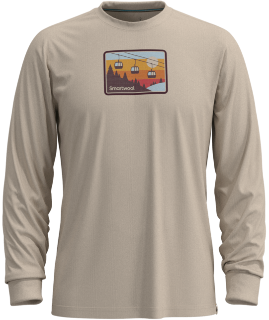 Smartwool Gondola Ride Graphic Long Sleeve Tee (24/25) Almond-L31 Smartwool Gondola Ride Graphic Long Sleeve Tee (24/25) Almond-L31