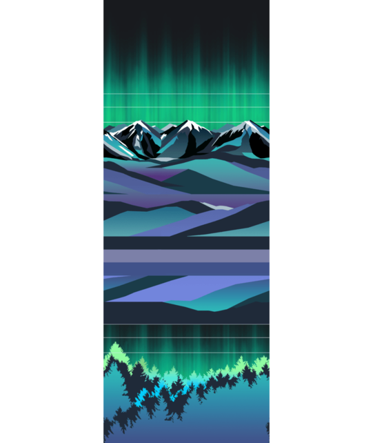 Smartwool Junior Ski Zero Cushion Aurora Flash Print Otc Socks (25/26) Black-001