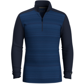 Smartwool Mens Classic Thermal Merino Base Layer 1/4 Zip Boxed (24/25) Deep Navy Color Shift-K61