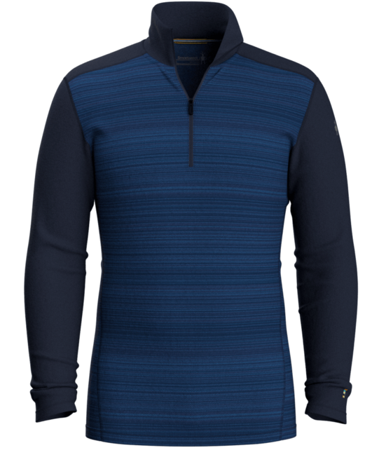 Smartwool Mens Classic Thermal Merino Base Layer 1/4 Zip Boxed (24/25) Deep Navy Color Shift-K61