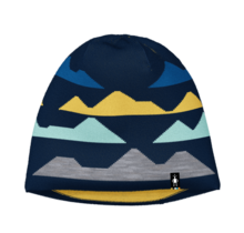 Smartwool Kids' Mountain Pattern Reversible Beanie (24/25) Deep Navy-092