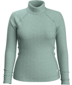 Smartwool Womens Thermal Merino Rib Turtleneck (24/25) Arctic Green Heather-N67
