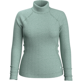 Smartwool Womens Thermal Merino Rib Turtleneck (24/25) Arctic Green Heather-N67