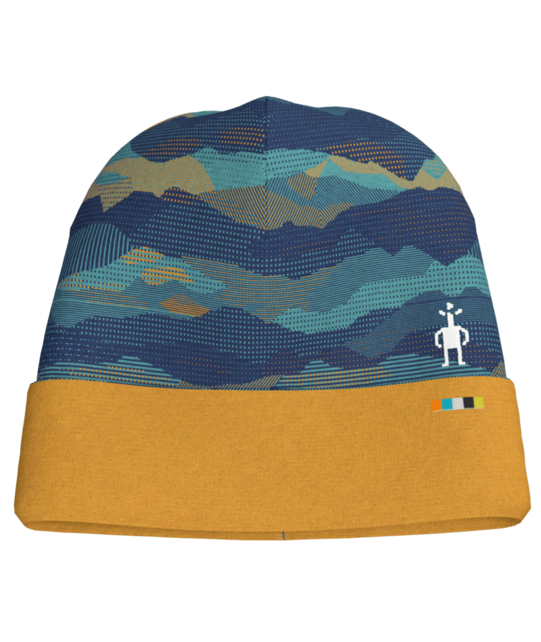 Smartwool Kids' Thermal Merino Reversible Cuffed Beanie (24/25) Blueberry Mtn Scape-M17 Smartwool Kids' Thermal Merino Reversible Cuffed Beanie (24/25) Blueberry Mtn Scape-M17