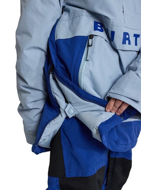 Burton Kids' Frostner 2L Anorak (24/25) Dusty Blue/Twilight Blue-402