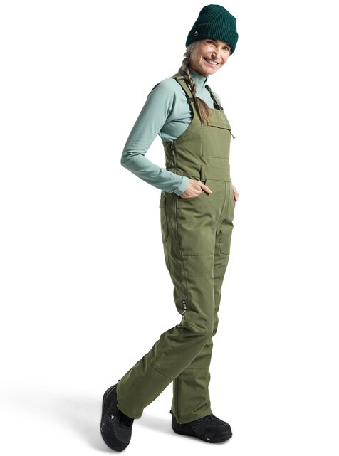 Burton Womens Avalon Stretch Bib Pants (24/25) Forest Moss-304