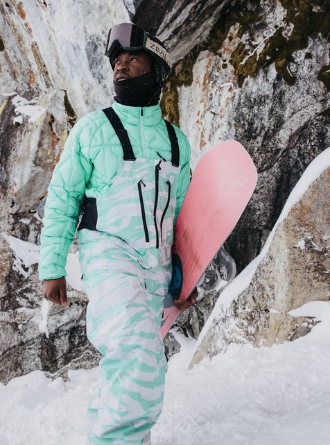 Burton Mens [Ak] Cyclic Gore-Tex Bib Pants (24/25) Oversized Zebra-962