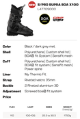 Salomon S/Pro Supra Boa X100 Gw (24/25) Black / Dark Grey Met. / Dark Grey Met.
