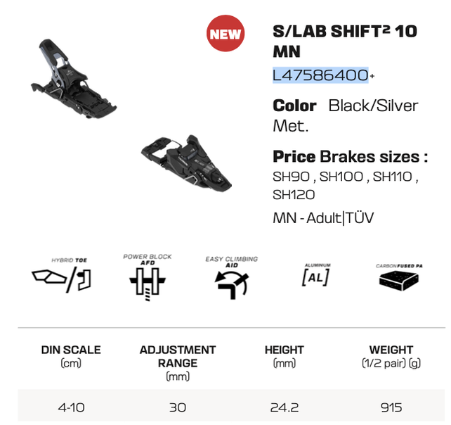 Salomon S/Lab Shift2 10 Multinorm (26/27) Black