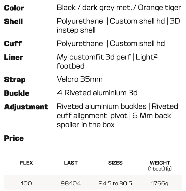 Salomon S/Pro Alpha 100 Gw (25/26) Black / Dark Grey Met. / Orange Tiger Salomon S/Pro Alpha 100 Gw (25/26) Black / Dark Grey Met. / Orange Tiger