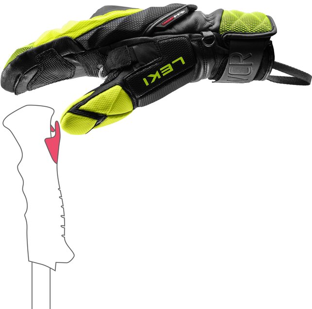 Leki Wcr Venom Sl 3D Mitt (26/27) Black/Ice Lemon