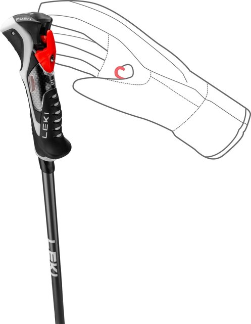 Leki Carbon 14 3D (25/26) Black/Red