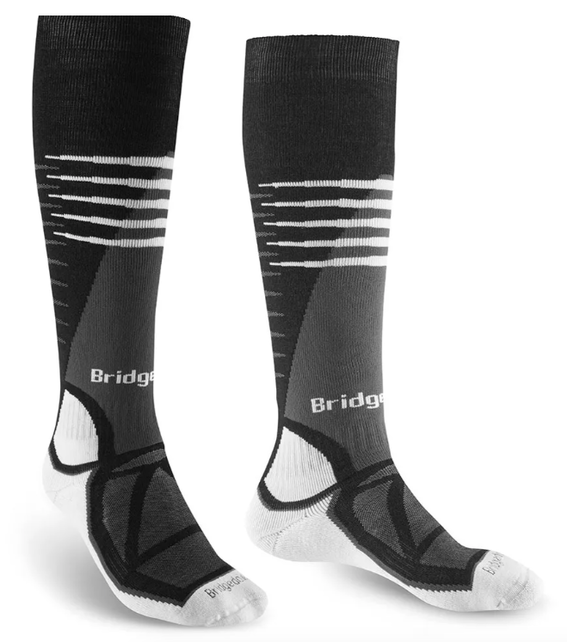Bridgedale Mens Ski Midweight (26/27) Black/White