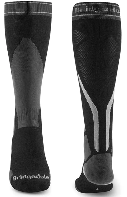Bridgedale Mens Ski Lightweight (26/27) Black/Grey