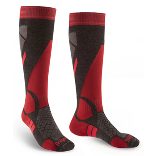 Bridgedale Mens Ski Lightweight (26/27) Graphite/Red