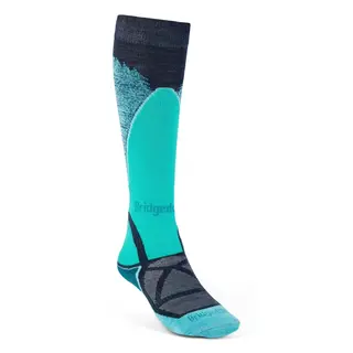 Bridgedale Womens Ski Midweight (26/27) Dark Denim/Aqua
