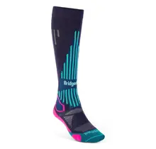 Bridgedale Ski Lw Wmn - Pattern (25/26) Womens-321 Dark Denim/Pink