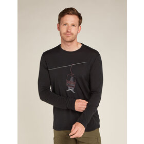 Icebreaker Men Merino 150 Tech Lite Ls Tee Bear Lift (24/25) Black-001