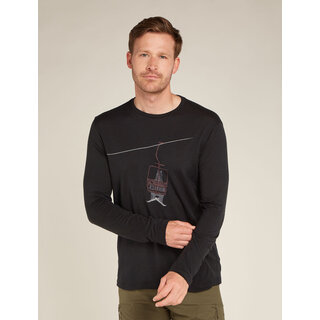 Icebreaker Men Merino 150 Tech Lite Ls Tee Bear Lift (24/25) Black-001